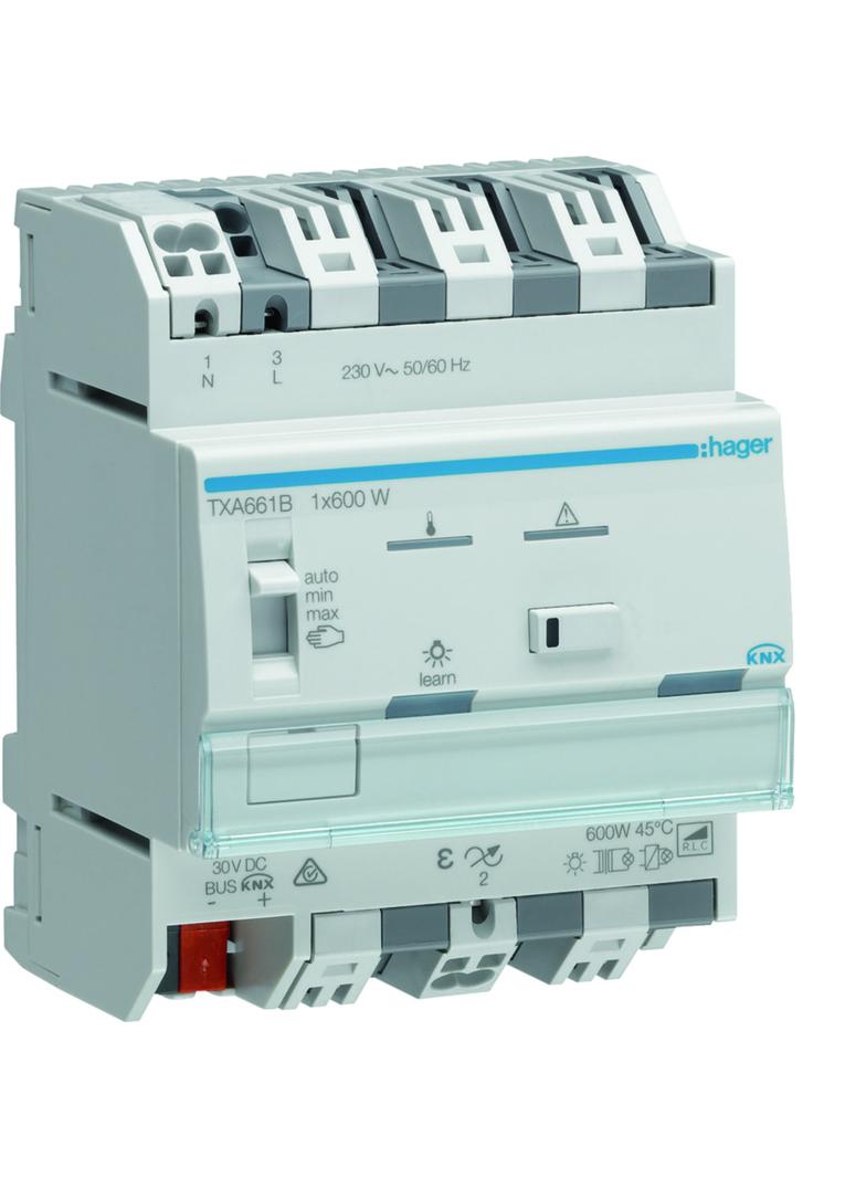 KNX e/s Ściemniacz uniwersalny 600 W 1-krotny TXA661B HAGER