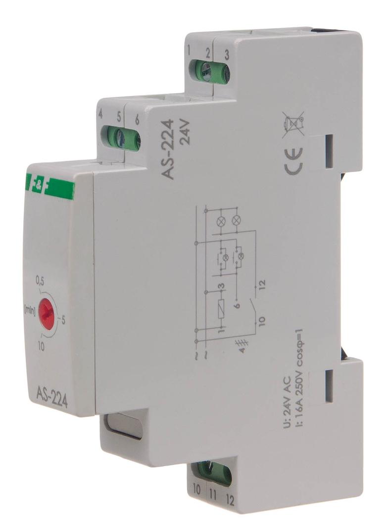 AUTOMAT SCHODOWY PRZECIWBLOKADĄ, UN=24V, I=16A, 1 MODUŁ