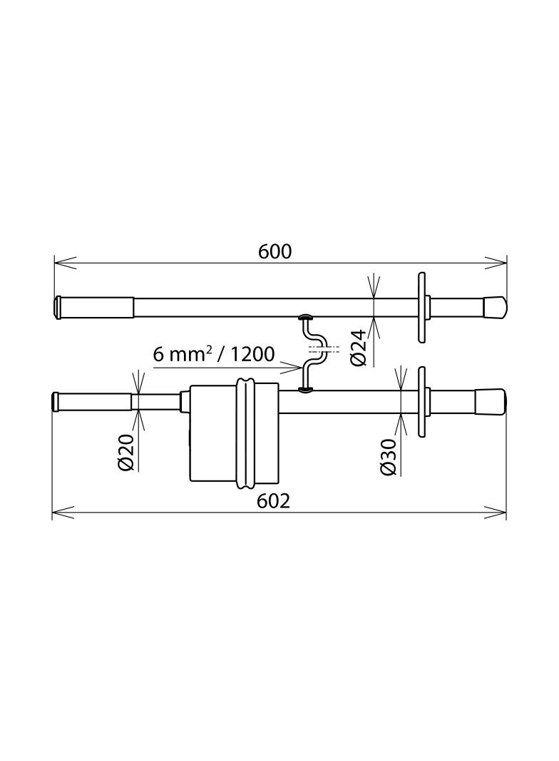 Wskaźnik napięcia stałego PHE/G II, dwubiegunowy, Un 1...4,2 kV