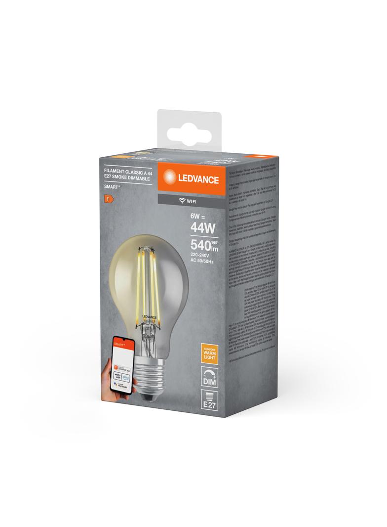 Lampa LED SMART+ WiFi CL A Smoke DIM 44  6W/825 E27