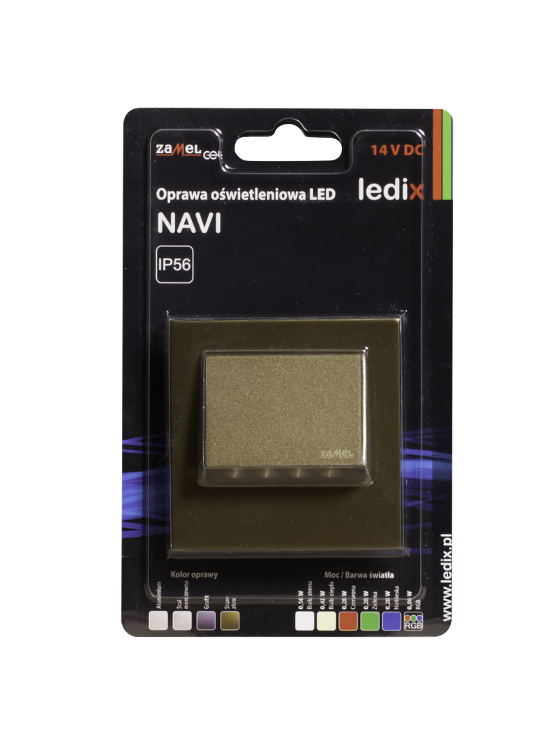 Oprawa LED NAVI z ramką PT 14V DC ZLO RGB TYP: 11-211-46