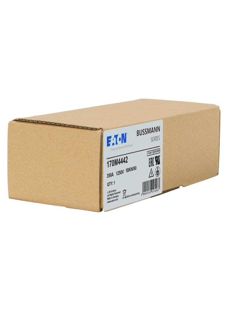 FUSE 350A 1250V 1BKN/80 AR CU Wkładka szybka 350A AC 1250V rozmiar 1 53x69x80 mm aR IEC UL 170M4442