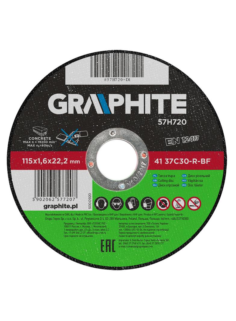 Tarcza tnąca do kamienia 115 x 1.6 x 22.2 mm, 41 37C30-R-BF