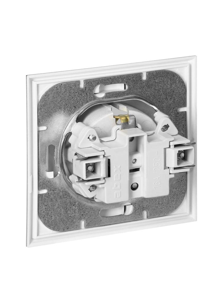 Gniazdo pojedyncze podtynkowe 2P+Z, Schuko Luna, 16A, 250V, PT-17L, srebrny