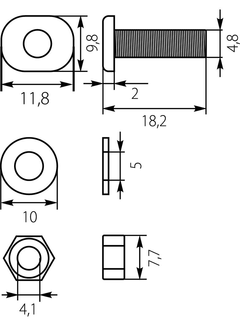 Śruby licznikowe SRDT kpl. 12.5 OPATÓWEK