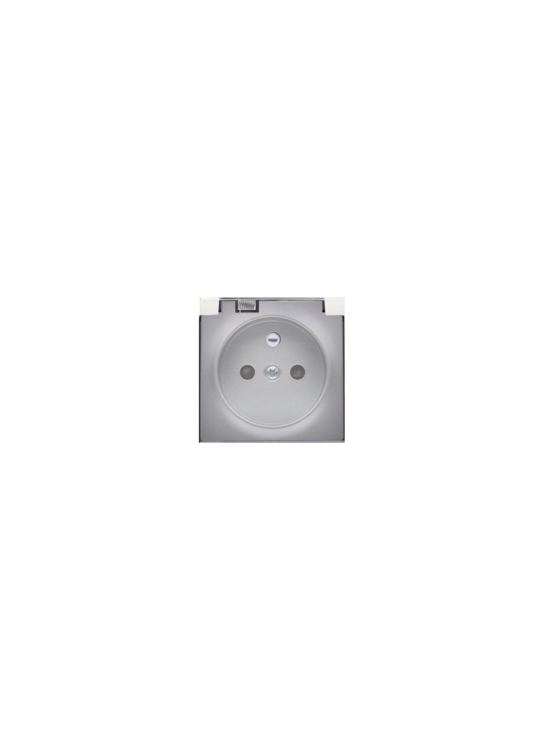 Simon 82 Pokrywa gniazda pojedynczego - klapka transparentna IP44 aluminium 82068KD-93 KONTAKT