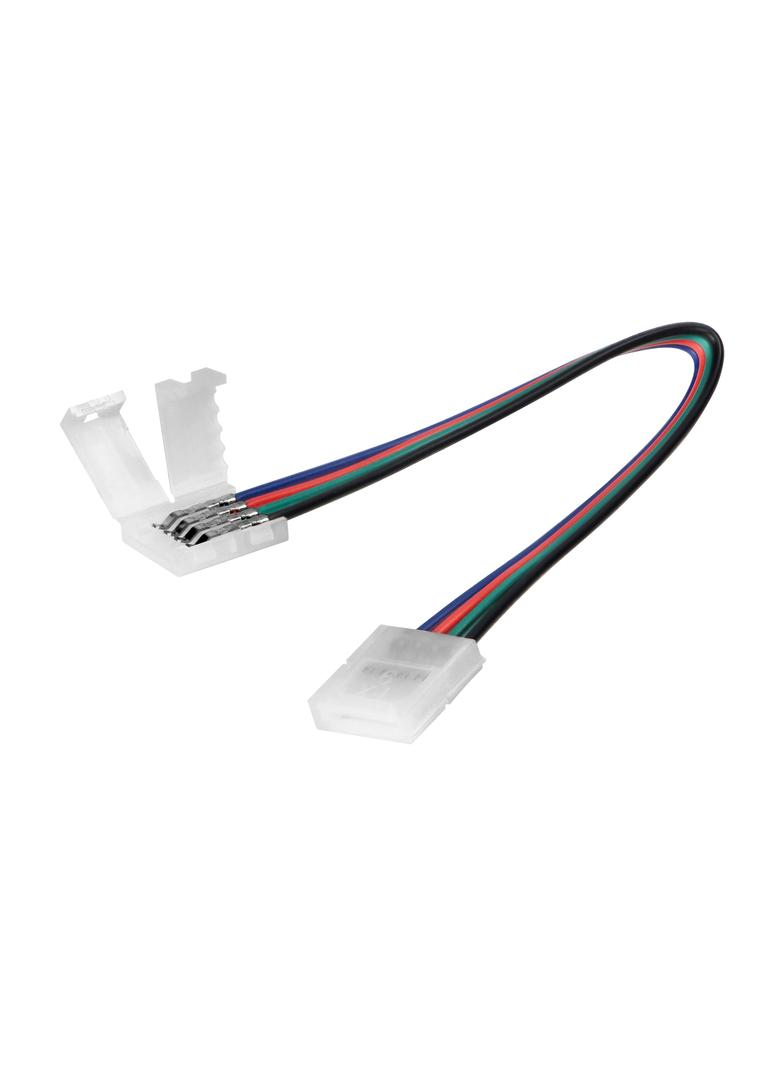 Złączka LED RGB 10mm dwustronna z przewodem