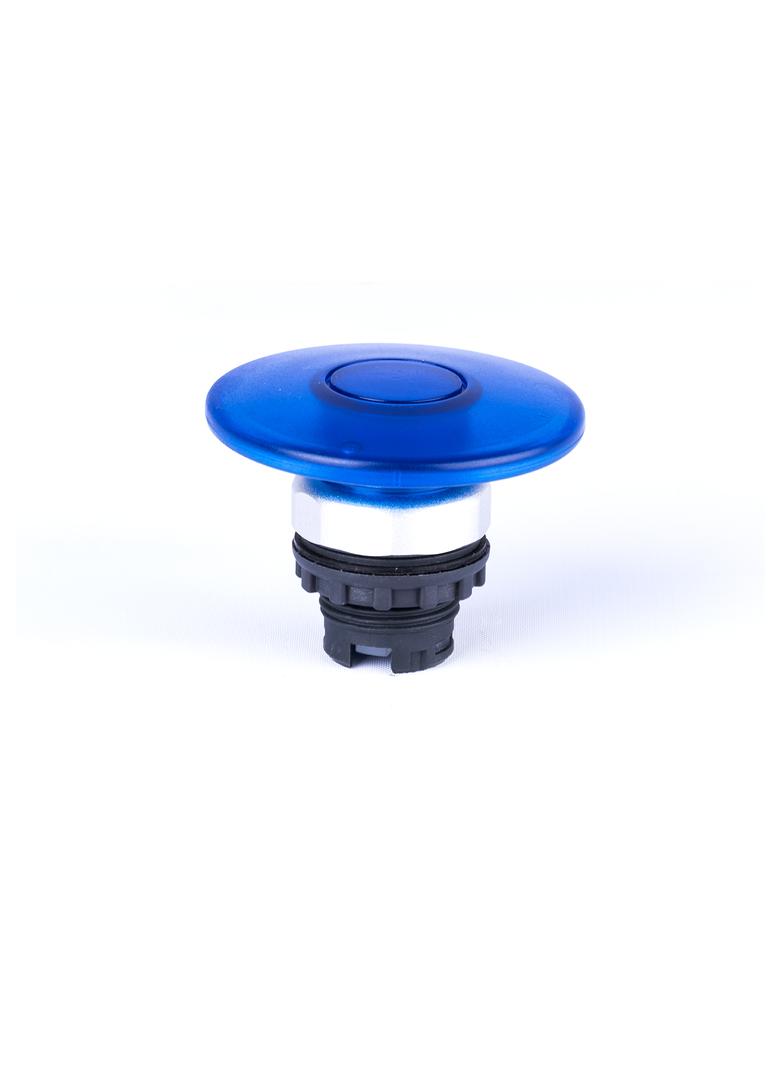 Ex9P1 M6I BPrzycisk grzybkowy 60mm z samopowrotem możliwość podświetlenia niebieski 105655