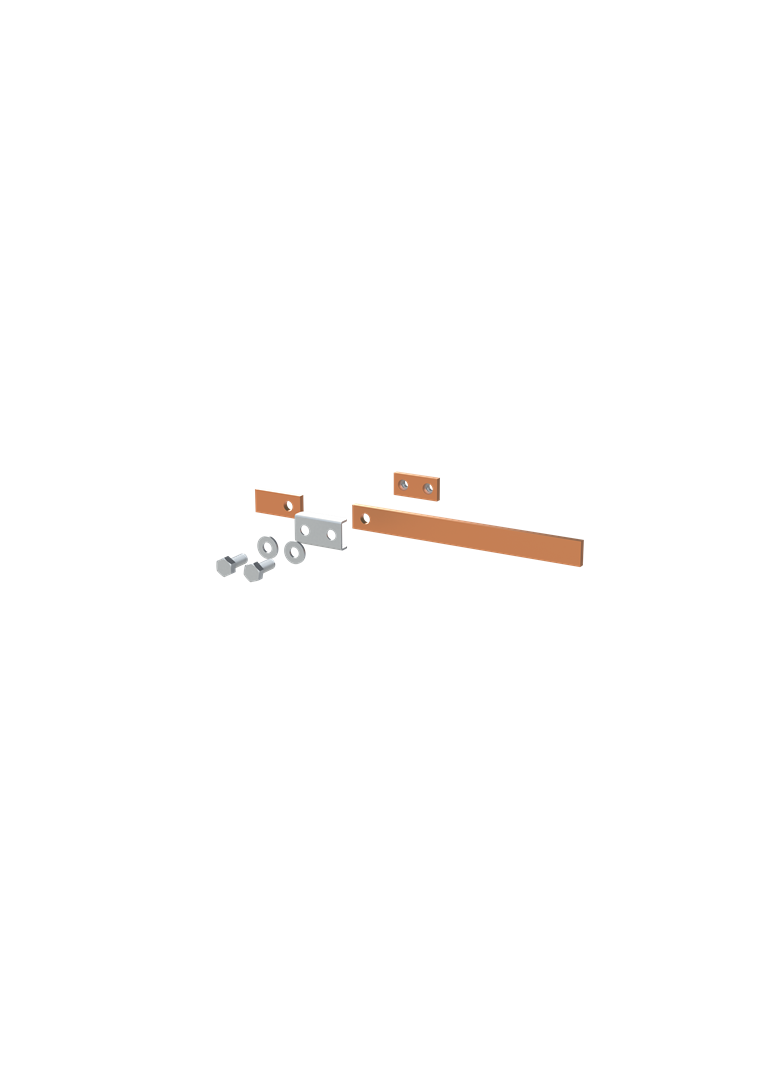 ZX2230 Szyna miedziana 20x5mm szerokość 1PW 250mm V2, A1 (do samodzielnego montażu)