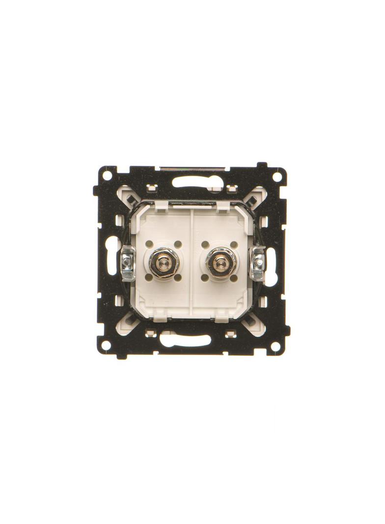 Simon 55 Gniazdo ekwipotencjalne podwójne Szampański mat