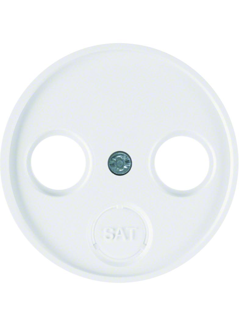 BERKER R.X Płytka czołowa do gniazda antracytowego 2- i 3-wyj. biały 12032089 HAGER