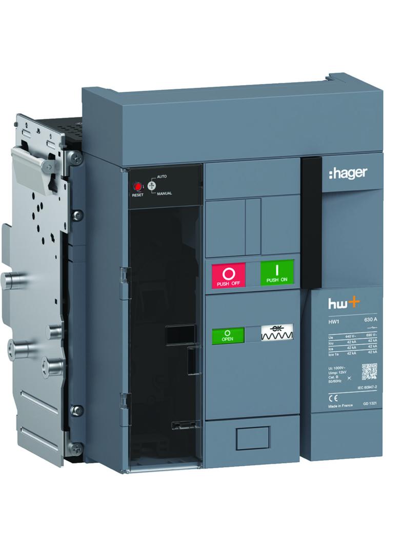 ACB HW1 42kA 630A 3P Wyłącznik wysuwny do wyzwalacza sentinel Energy HW1N306DE HAGER
