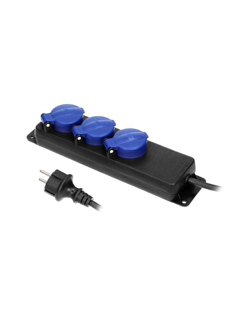 Przedłużacz warsztatowy bryzgoszczelny IP44 3 gniazda IP44 przewód gumowy H05RR-F 3x1,5mm2 OR-AE-131