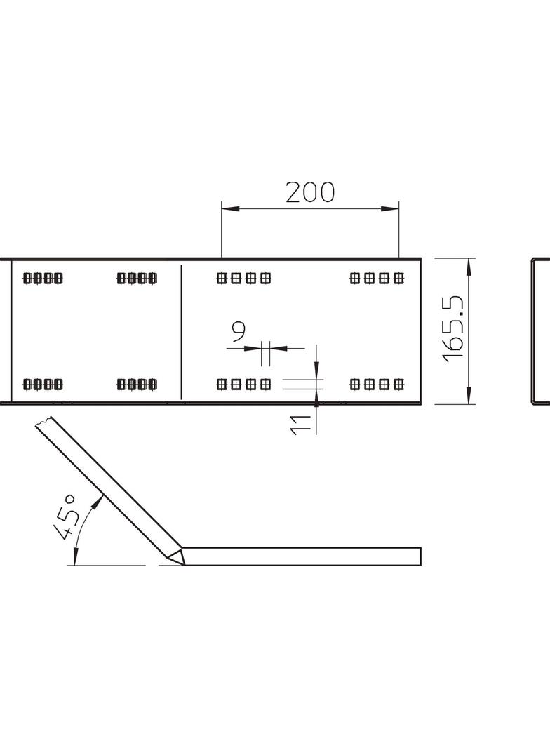 WRWV 160 I, ŁĄCZNIK KĄTOWY 45 160MM FT