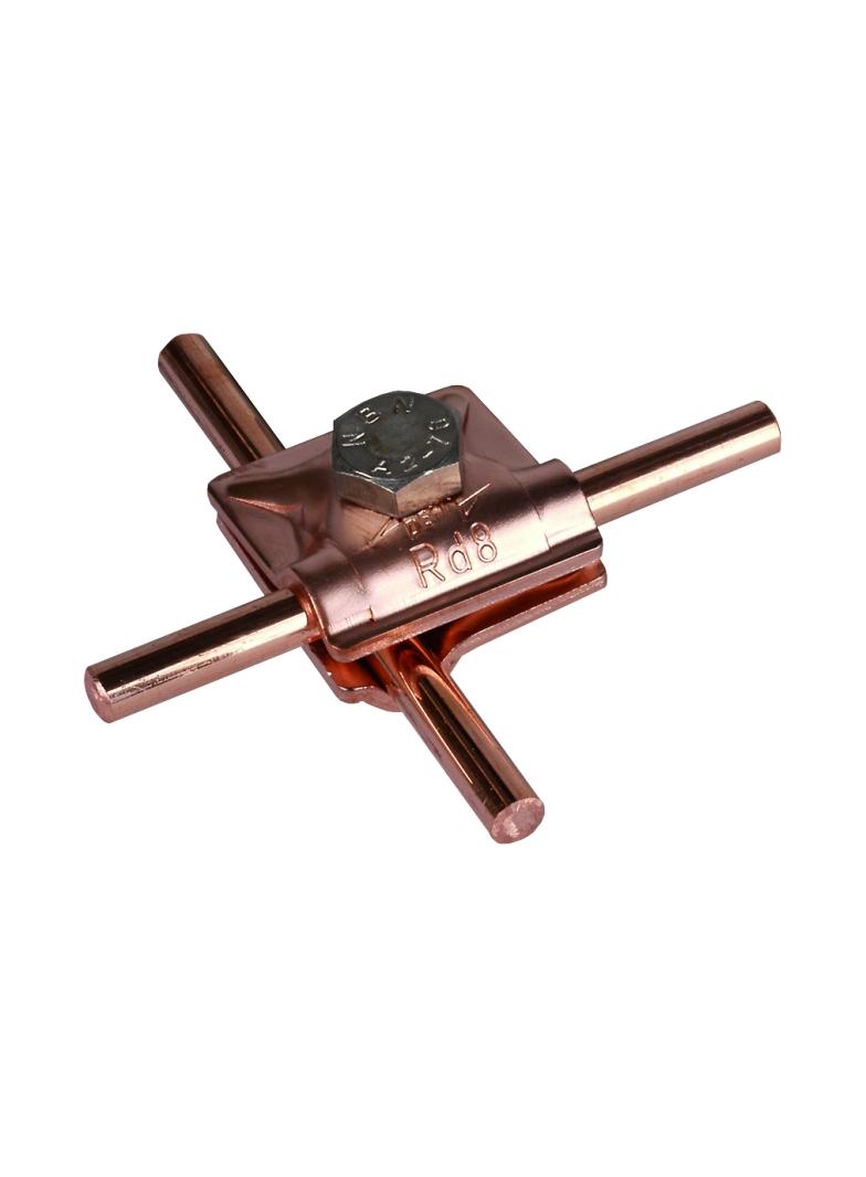 Zacisk uniwersalny MV do drutu 8 mm, Cu