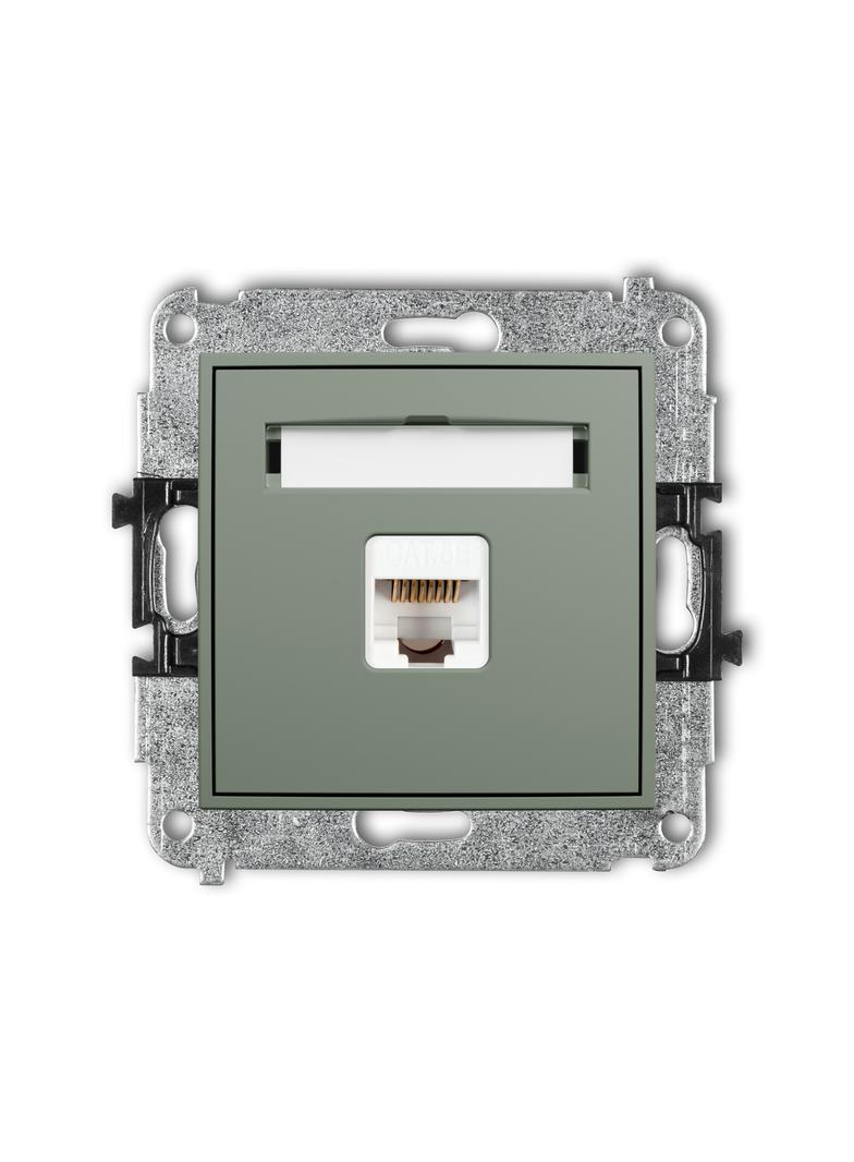 ICON Mechanizm gniazda komputerowego pojedynczego 1xRJ45, kat. 5e, 8-stykowy szałwiowy