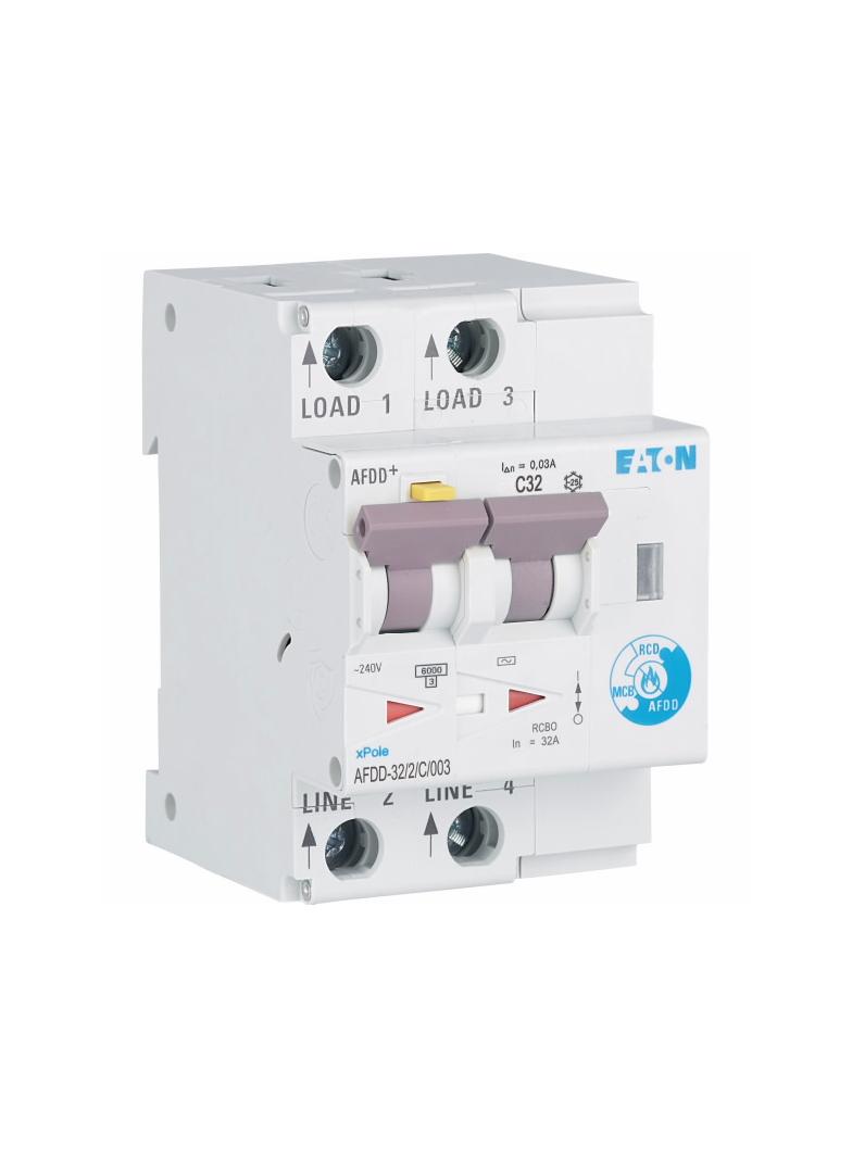 AFDD-32/2/C/003 Przeciwpożarowy detektor iskrzenia 10kA C32A 2P 30mA typ AC 187233 EATON