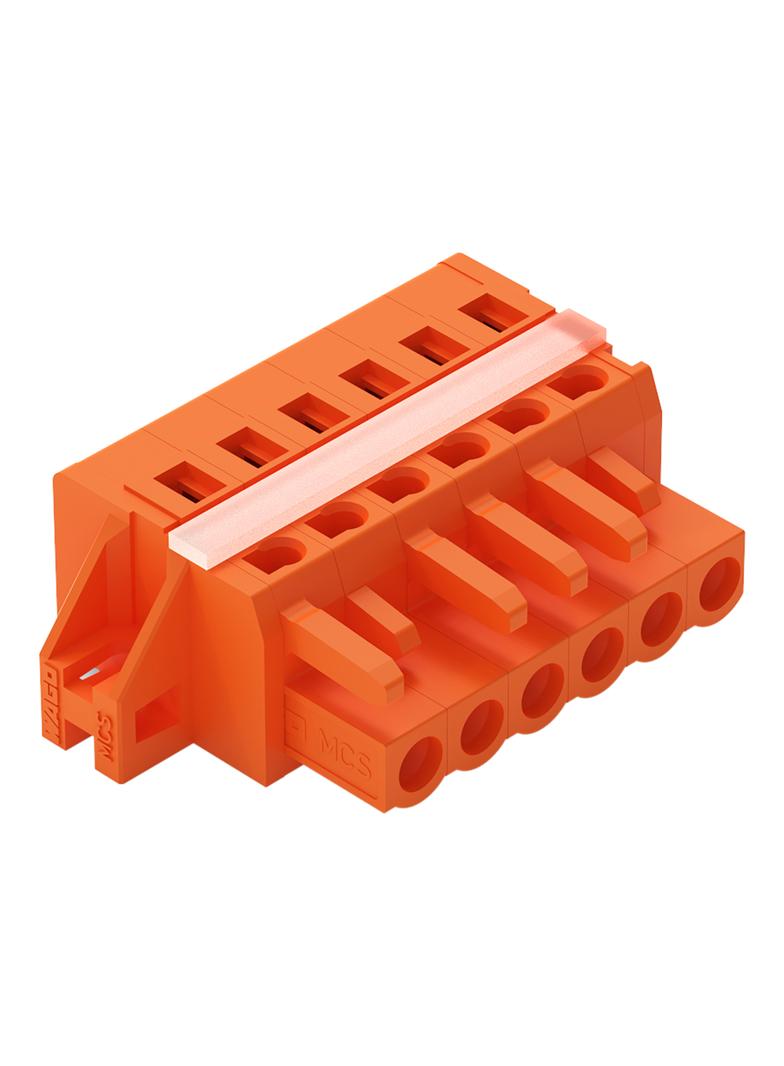 Gniazdo MCS-MIDI Classic 6-biegunowe pomarańczowe raster 5,08mm /50szt./ 231-306/027-000 WAGO