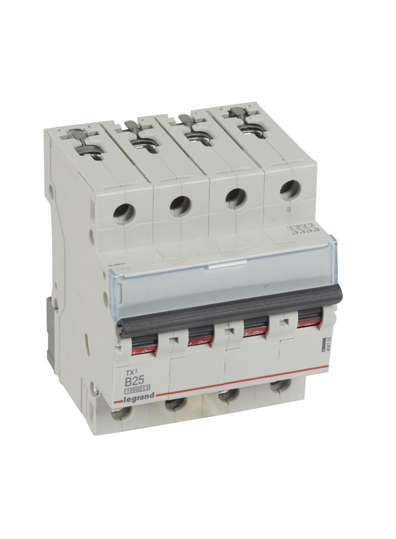WYŁĄCZNIK NADPRĄDOWY S 314 4P B 25A 10000A SERII TX3, Legrand