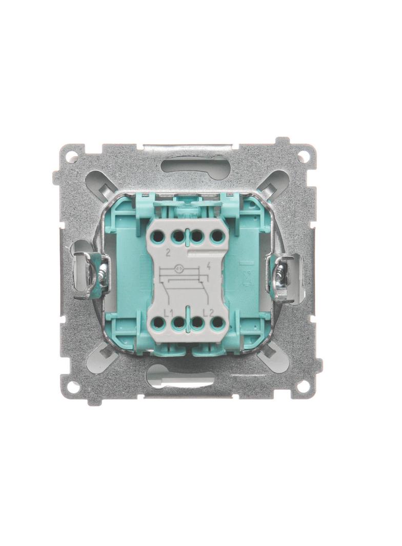 Simon Basic Łącznik krzyżowy z podświetleniem LED 10A 250V szybkozłączka biały BMW7L.01/11 KONTAKT