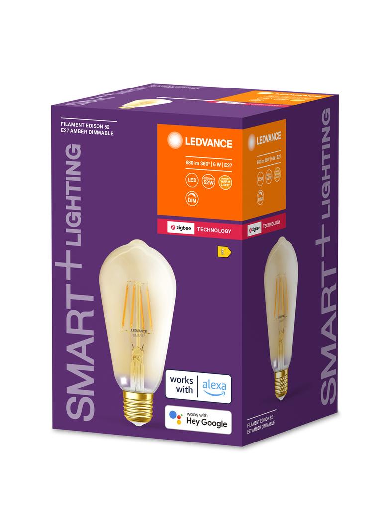 Lampa LED SMART+ ZB CL Edison Gold DIM 52 yes 6W/824 E27