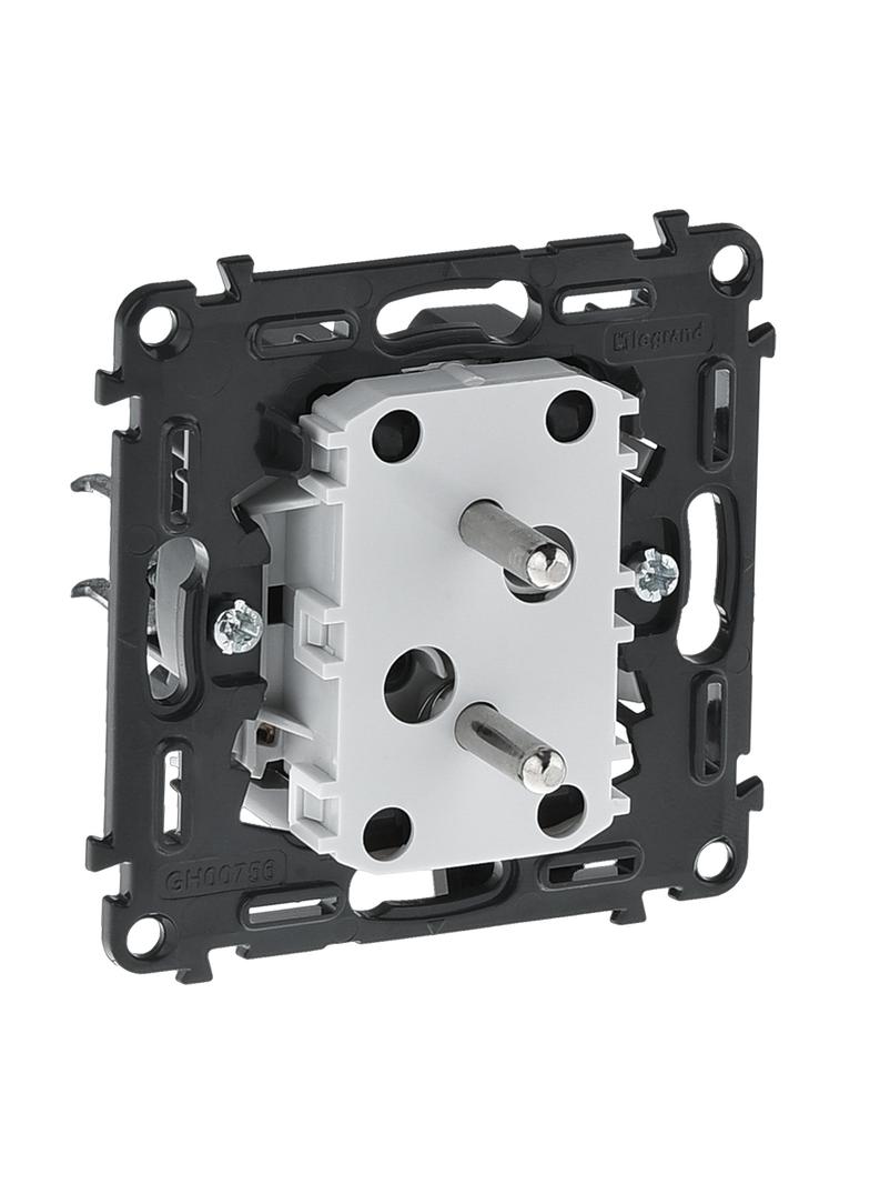 VALENA ALLURE - GNIAZDO 2X2P+Z PRZESŁONĄ DO RAMEK WIELOKOTNYCH AUTOMATYCZNE ZACISKI SPRĘŻYNOWE, Legr