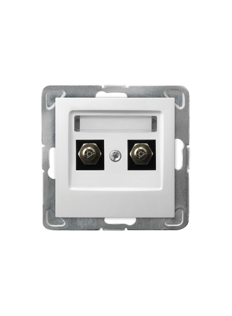 IMPRESJA Gniazdo ekwipotencjalne podwójne - kolor biały