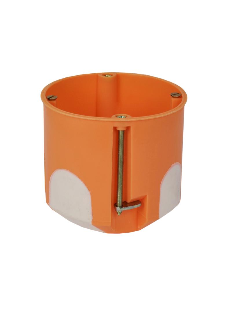 E4000 ,  Puszka do pustych ścian O60mm,z membranami przebiciowymi 25mm, głęboka, pomarańczowy