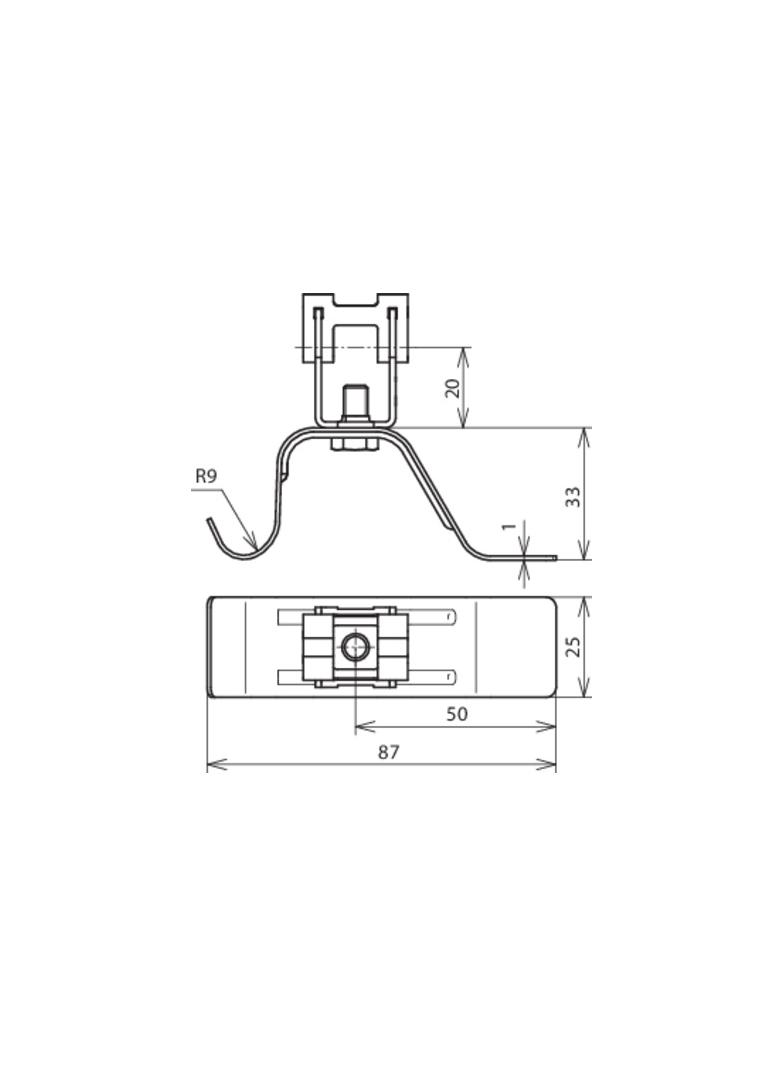 Wspornik dachowy z DEHNgrip, wys. 20 mm, stal nierdzewna NIRO