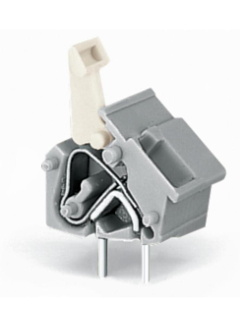 złączka do płytek drukowanych jasnoszara raster 10/10,16 mm