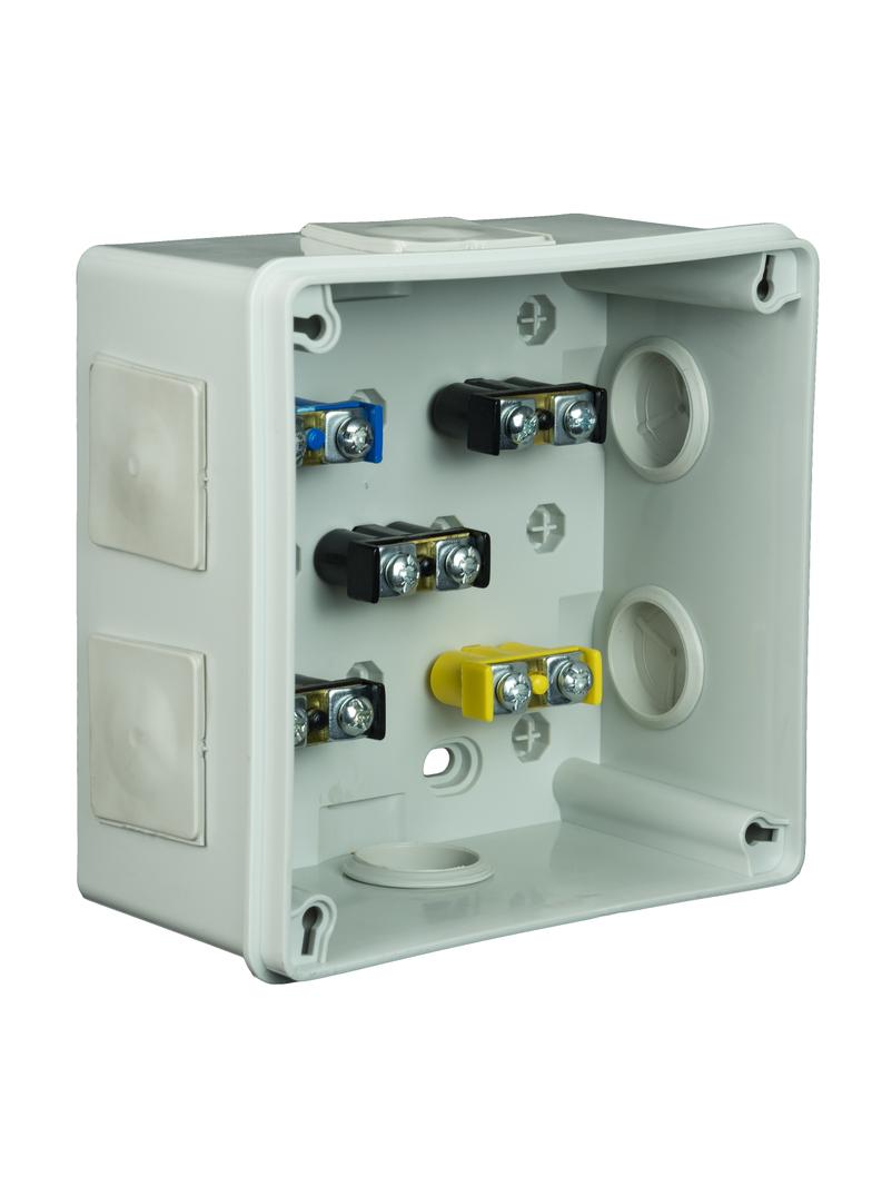 VP-53 Puszka n/t 118x118x68 IP55 6-wl dł.gum. Z-ac. popiel VP 053-53 61.168 OPATÓWEK