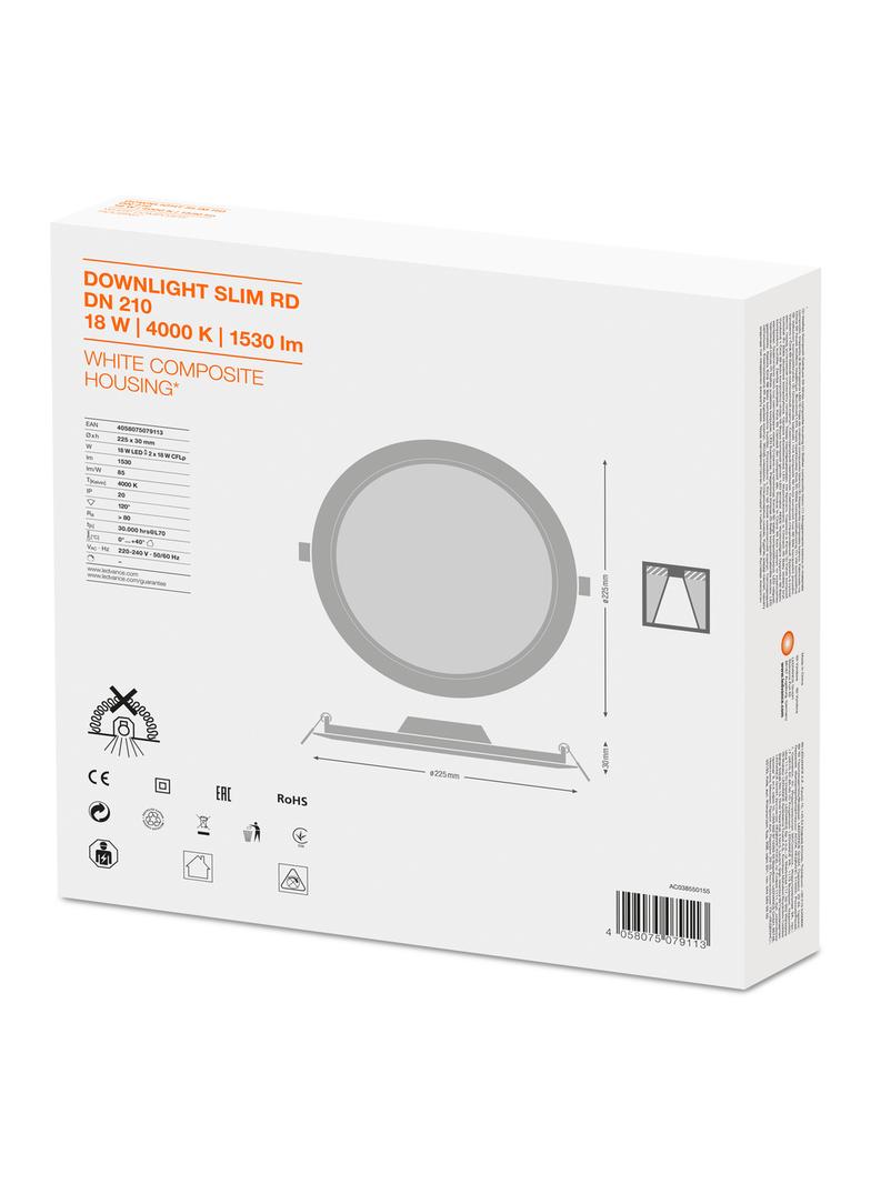 Oprawa DOWNLIGHT SLIM DN210 18W 4000K WT IP20