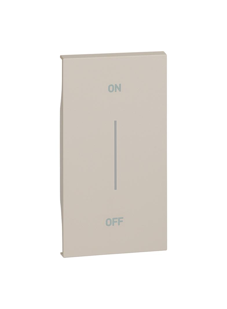 LIVING NOW 'MY HOME' - KLAWISZ Z SYMBOLEM  ON/OFF  - 2 MODUŁY - PIASKOWY BEŻ, Bticino