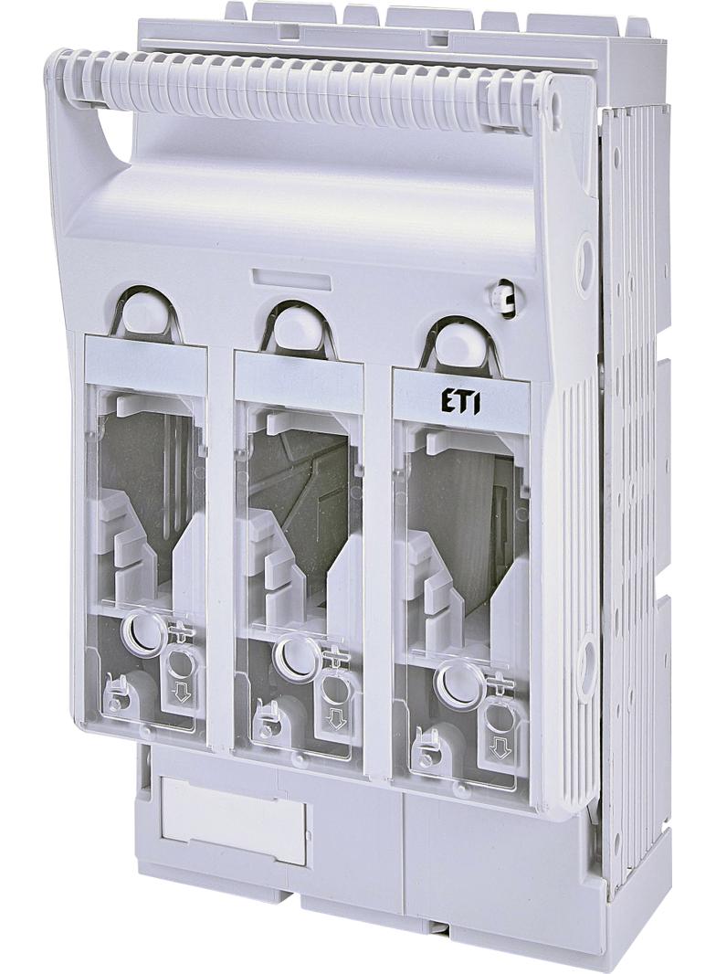 Rozłącznik bezpiecznikowy na szyny prądowe - rozstaw 60mm KVL-B/FT-00 3P M8-M8 001690920 ETI