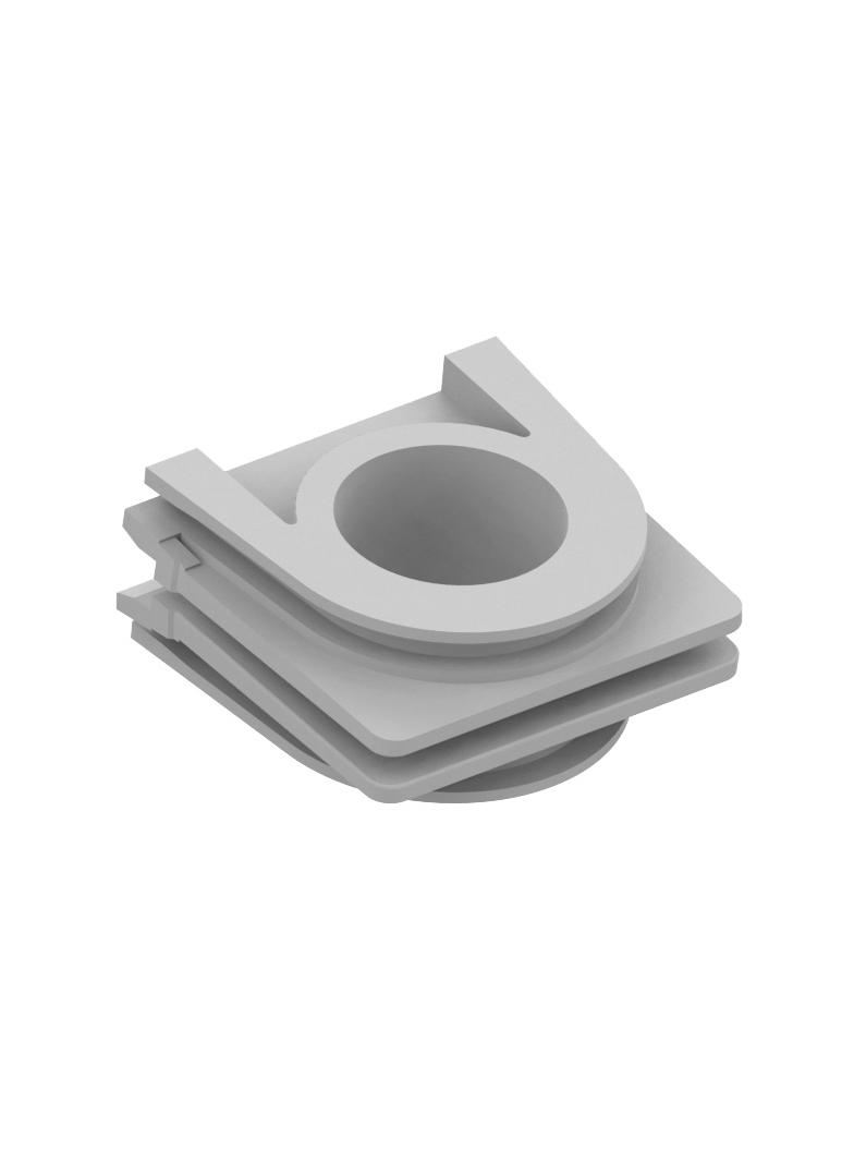 AQUANT 2K adapter do pionowego łączenia gniazd i łączników IP 55 - kolor szary 7035