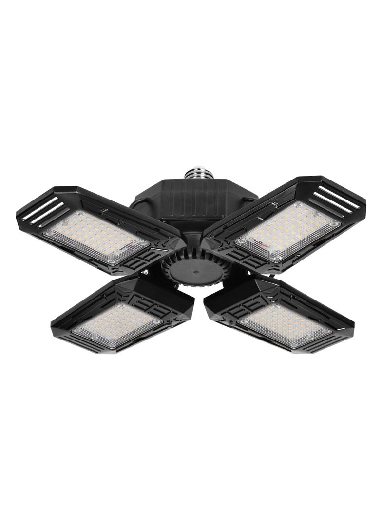 SYRIUSZ LED lampa warsztatowa składana 4-skrzydłowa, E27, 72W, 4000K, 6480lm