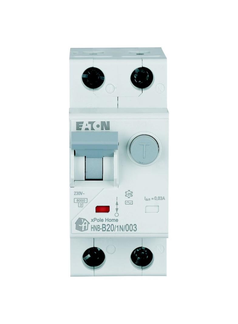 HNB-B20/1N/003 Wyłącznik różnicowonadprądowy 6kA B20A 1P+N 30mA typ AC 195122 EATON