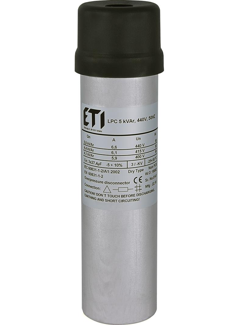 KONDENSATOR LPC 5 kVAr, 440V, 50HZ 4656713 ETI