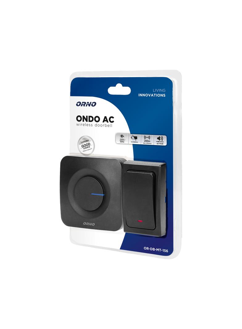 Dzwonek bezprzewodowy ONDO AC sieciowy przycisk bezbateryjny learning system 36 dźwięków 200m OR-DB-