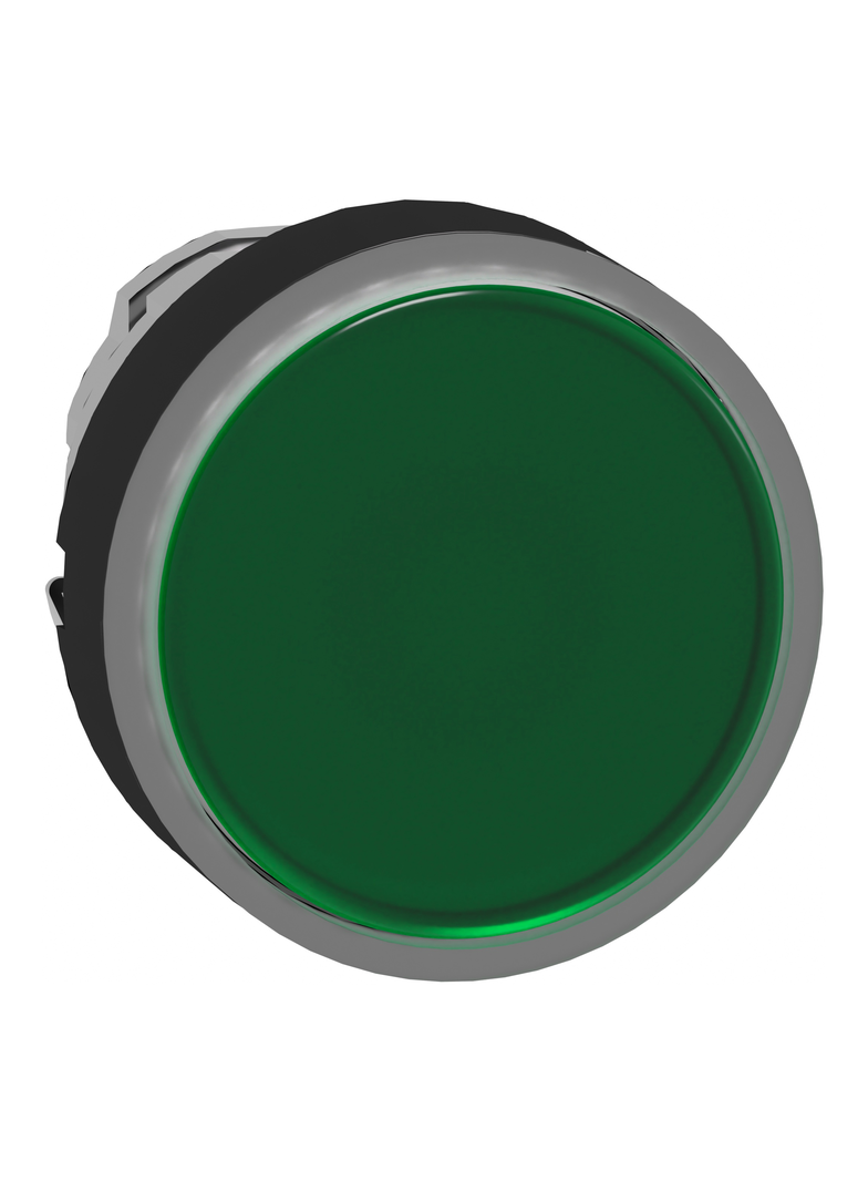 Harmony XB4 Przycisk płaski fi22 zielony z samopowrotem LED okrągły metalowy ZB4BW3337 Schneider