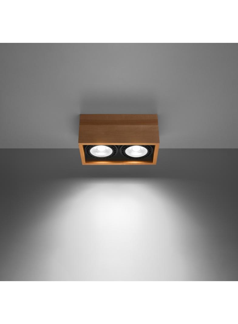 Sollux Plafon QUATRO 2 naturalne drewno SL.0916