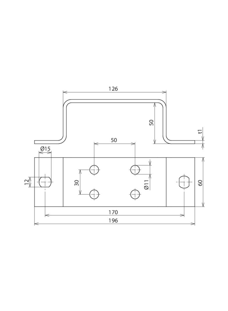 Szyna uziemiająca do 2 przewodów, St/tZn