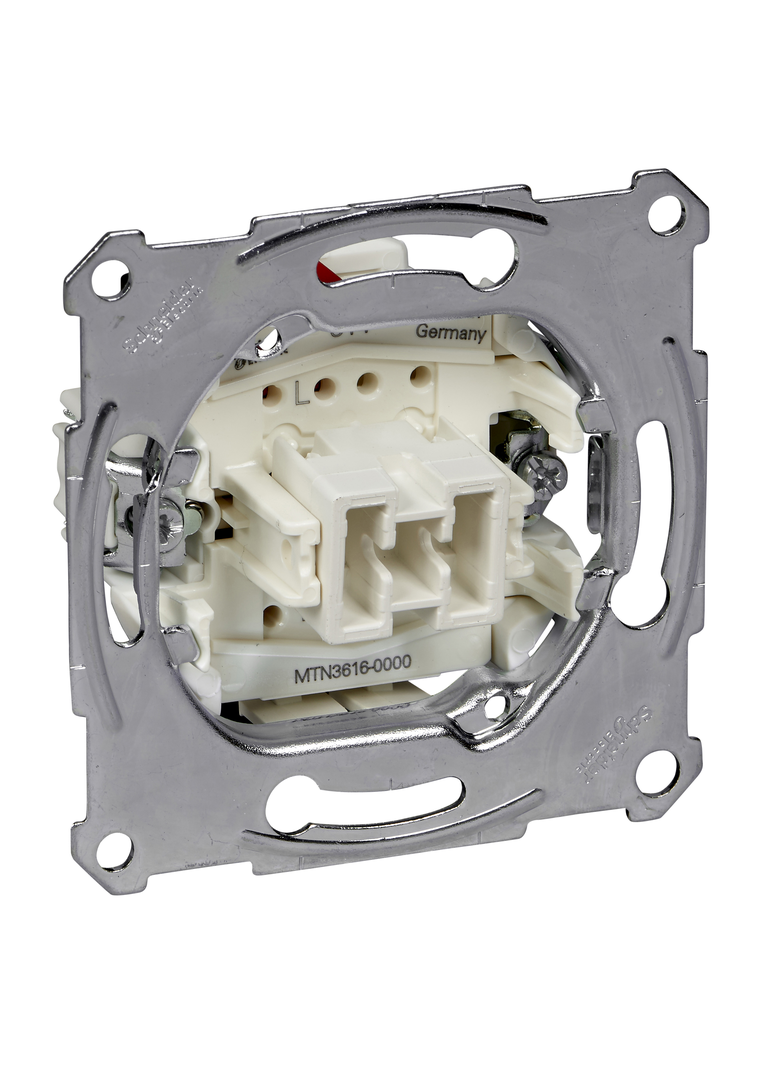 Merten, mechanizm łącznika schodowego, zacisk bezśrubowy