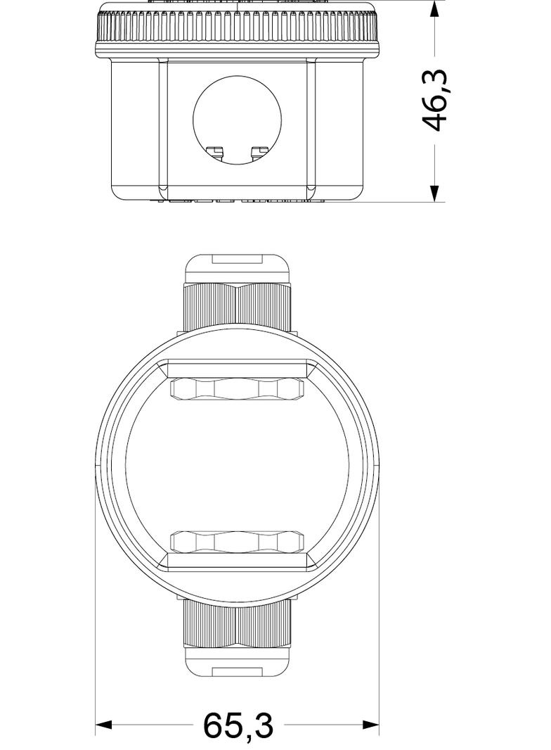 PI-M666 IP66 3P Puszka instalacyjna natynkowa czarna 63.66 OPATÓWEK