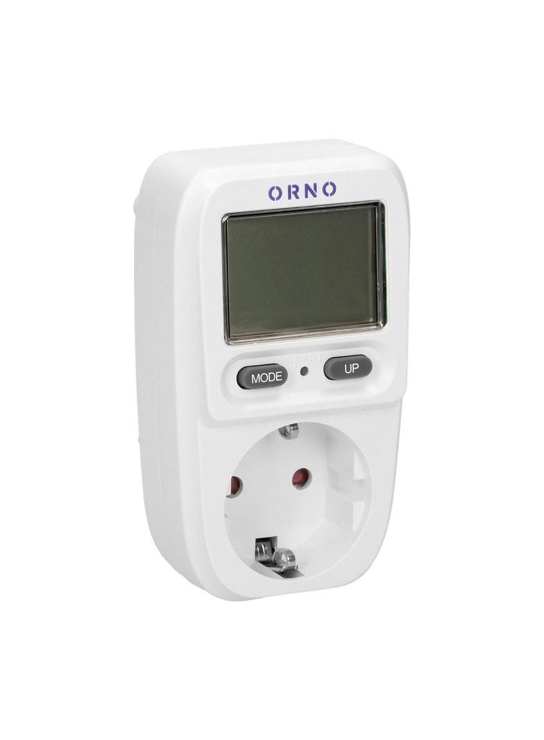 Watomierz kalkulator energii z wyświetlaczem LCD wersja Schuko OR-WAT-419(GS) ORNO
