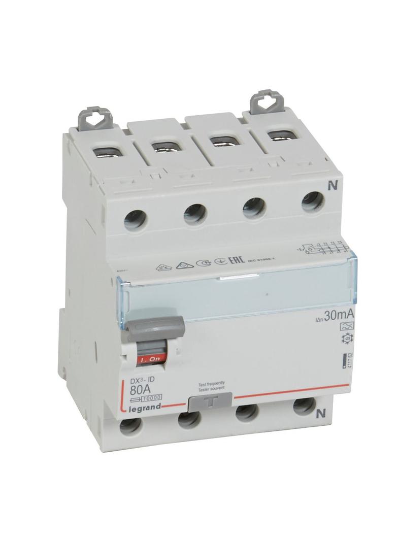 Wyłącznik Różnicowoprądowy P 304 4P 80A 30Ma Typa DX3 411762 LEGRAND