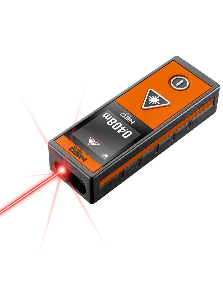 Dalmierz laserowy, zasięg 40 m, ekran dotykowy