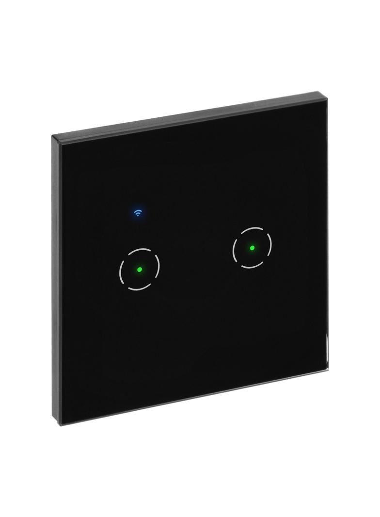 Włącznik podtynkowy podwójny Wi-Fi Tuya Smart Home czarny ORNO