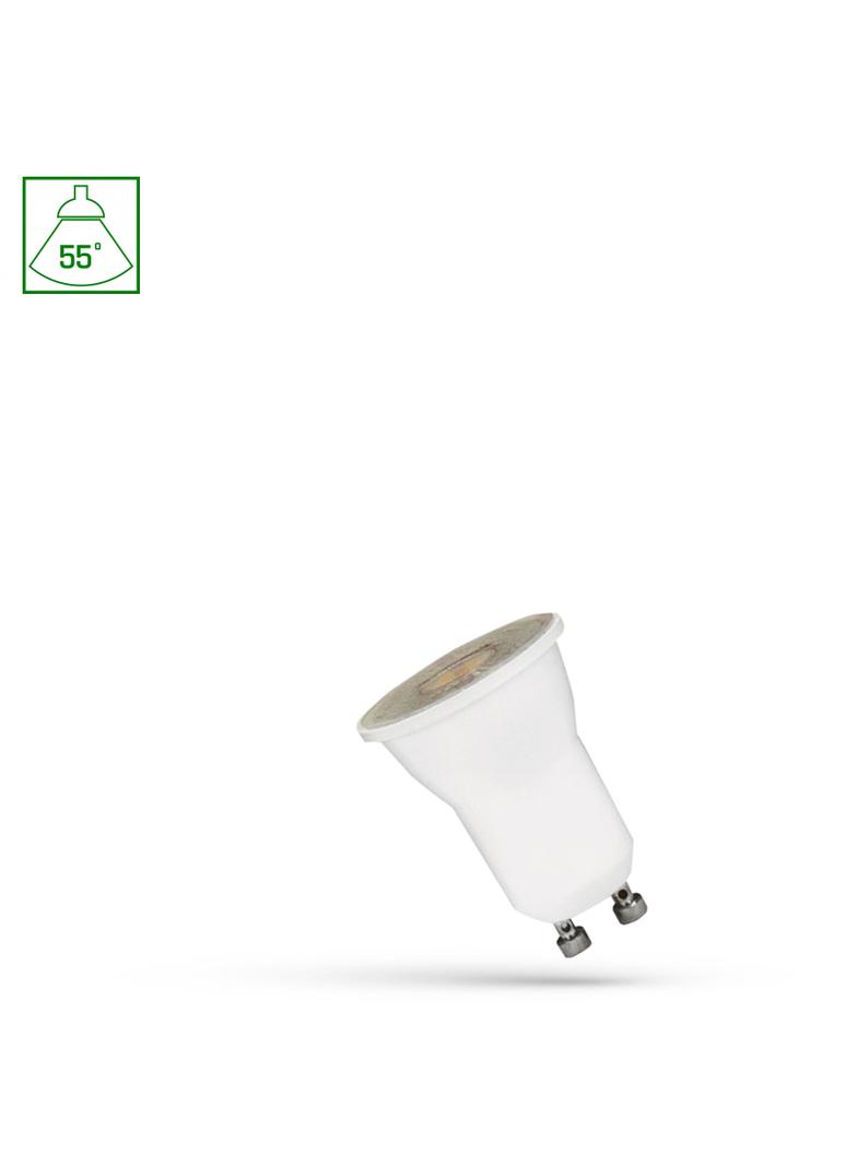 LED MR11 GU10 230V 2W SMD 55st NW z soczewką SPECTRUM