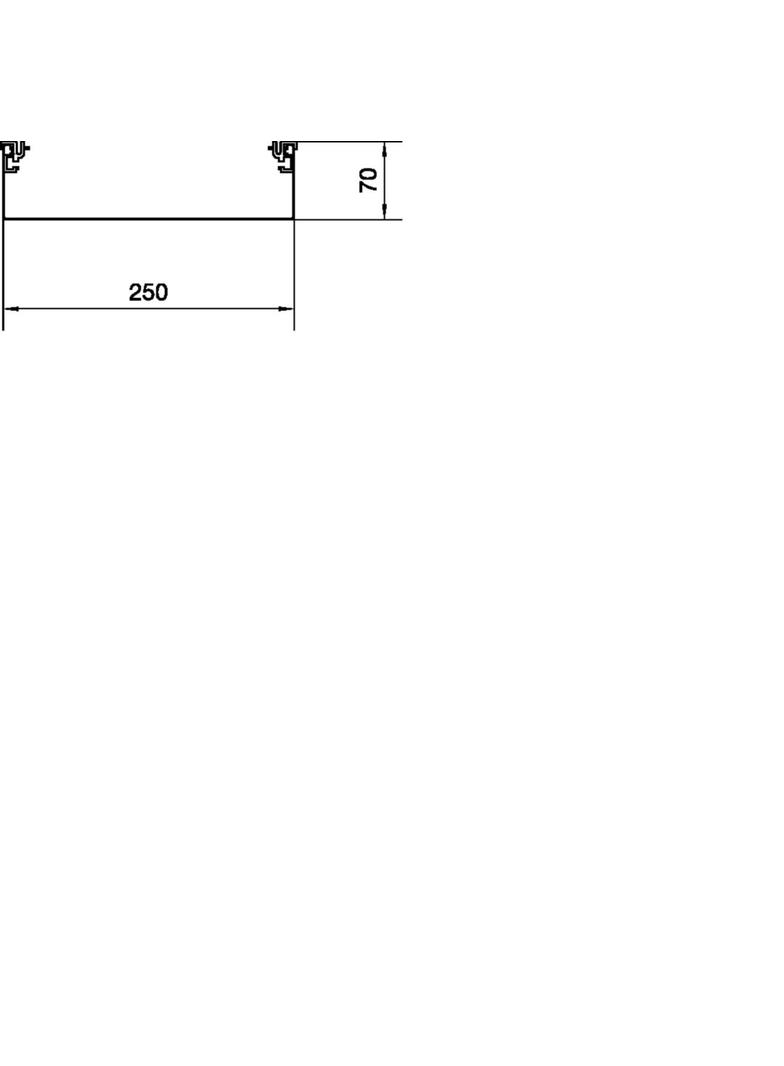 tehalit.AK Podstawa kanału napodł 2-str skos pokrywy 250x70mm stal AKU2500702 HAGER